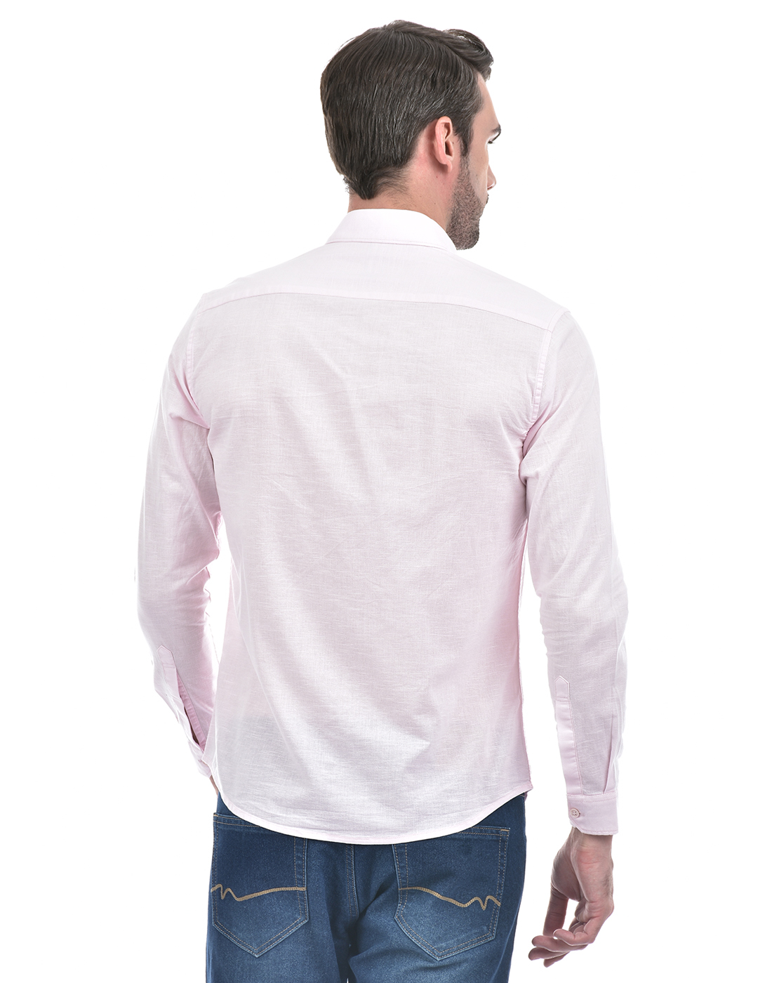 Numero Uno Men Solid Pink Shirt